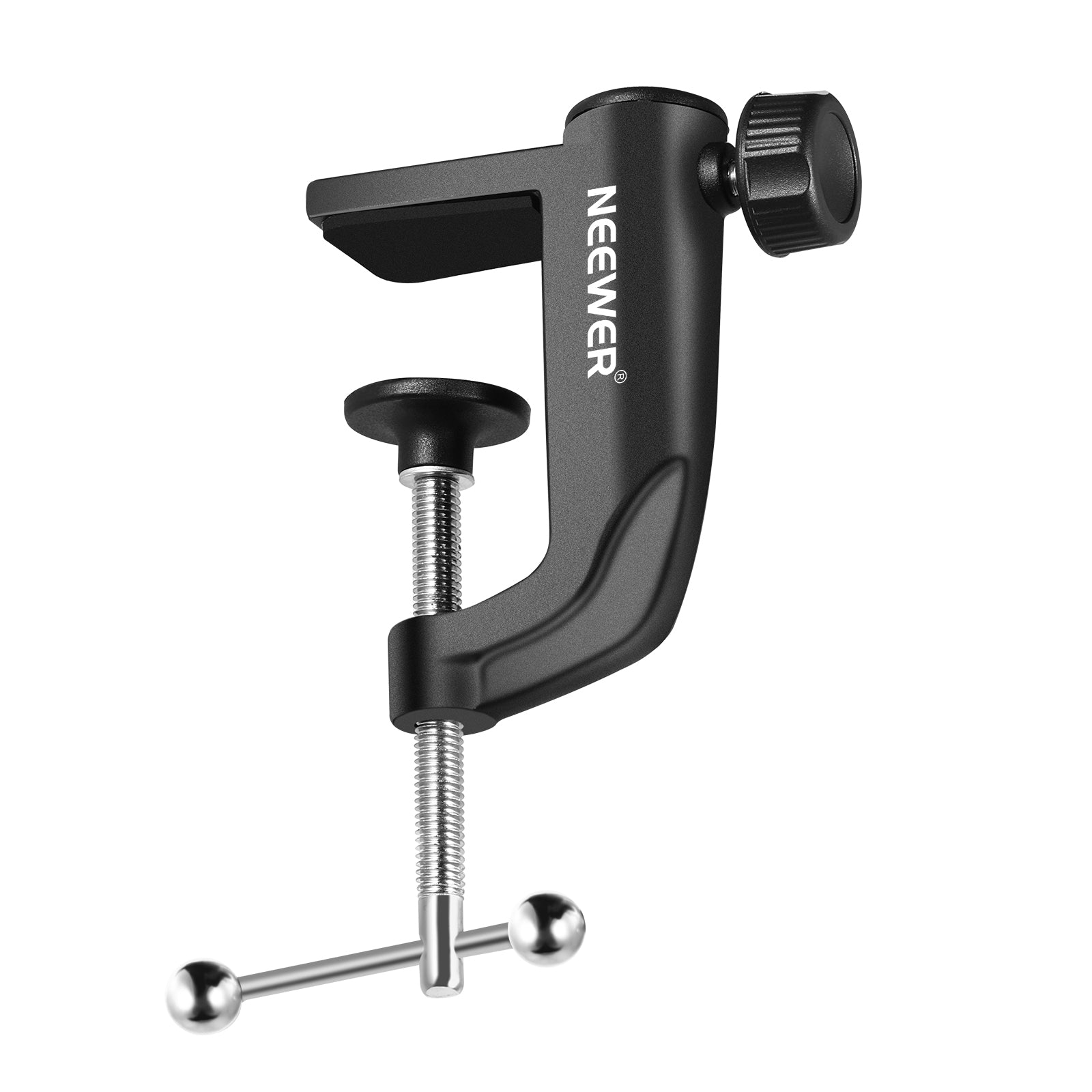 NEEWER Heavy Duty Metal C Clamp Table Mount - Adjustable Camera, Microphone & Lighting Stand Holder for Studio, Photography & Video Production