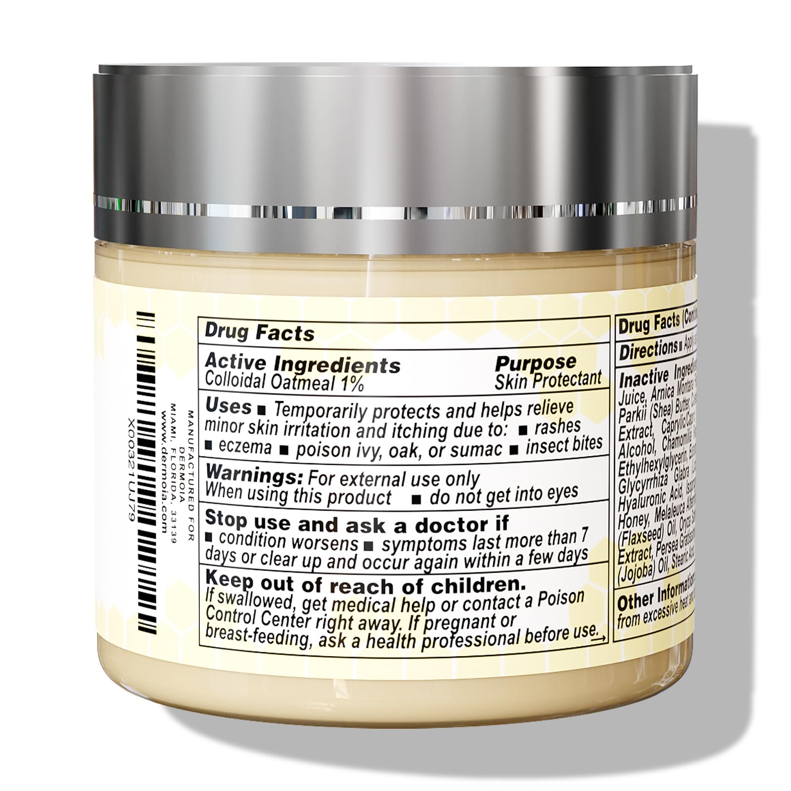 Manuka Honey Cream for Eczema & Dermatitis Relief - 4oz - Soothes Itchy Skin for Adults & Kids