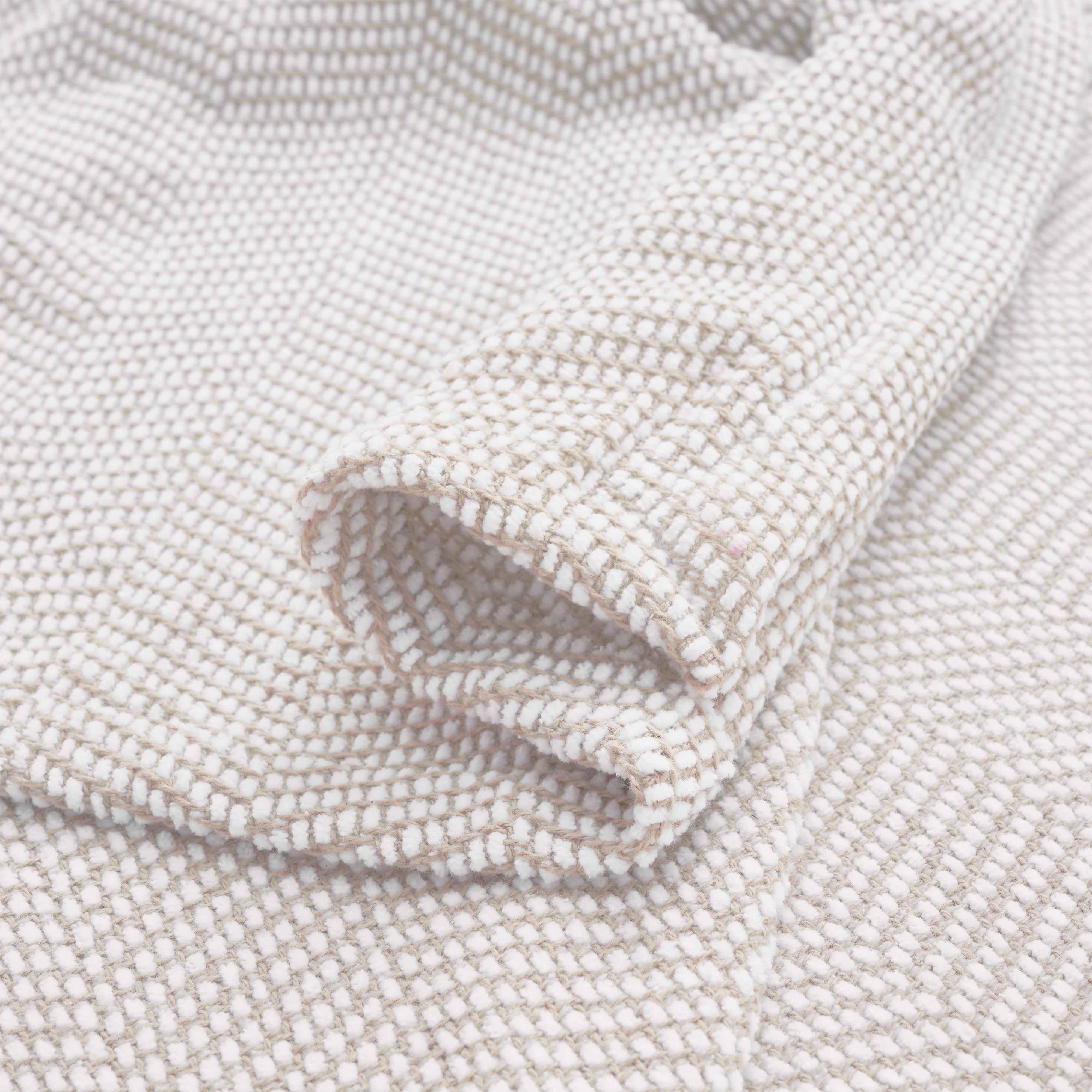 Premium Maya Chenille Herringbone Cotton Blanket - Medium Weight Soft Throw for Bed, Sofa & Couch - Cozy Home Decor for All Seasons