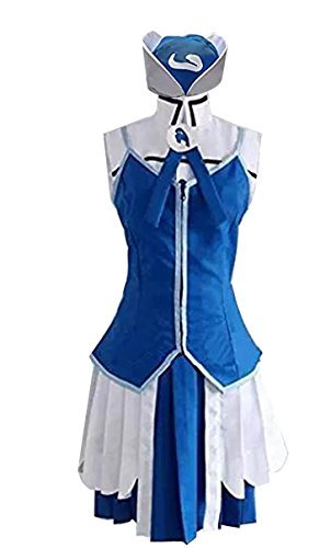 Juvia Lockser Cosplay Costume Set for Women - Fairy Tail Anime Cosplay Outfit with Wig & Accessories - Perfect for Halloween, Comic Con, and Anime Conventions