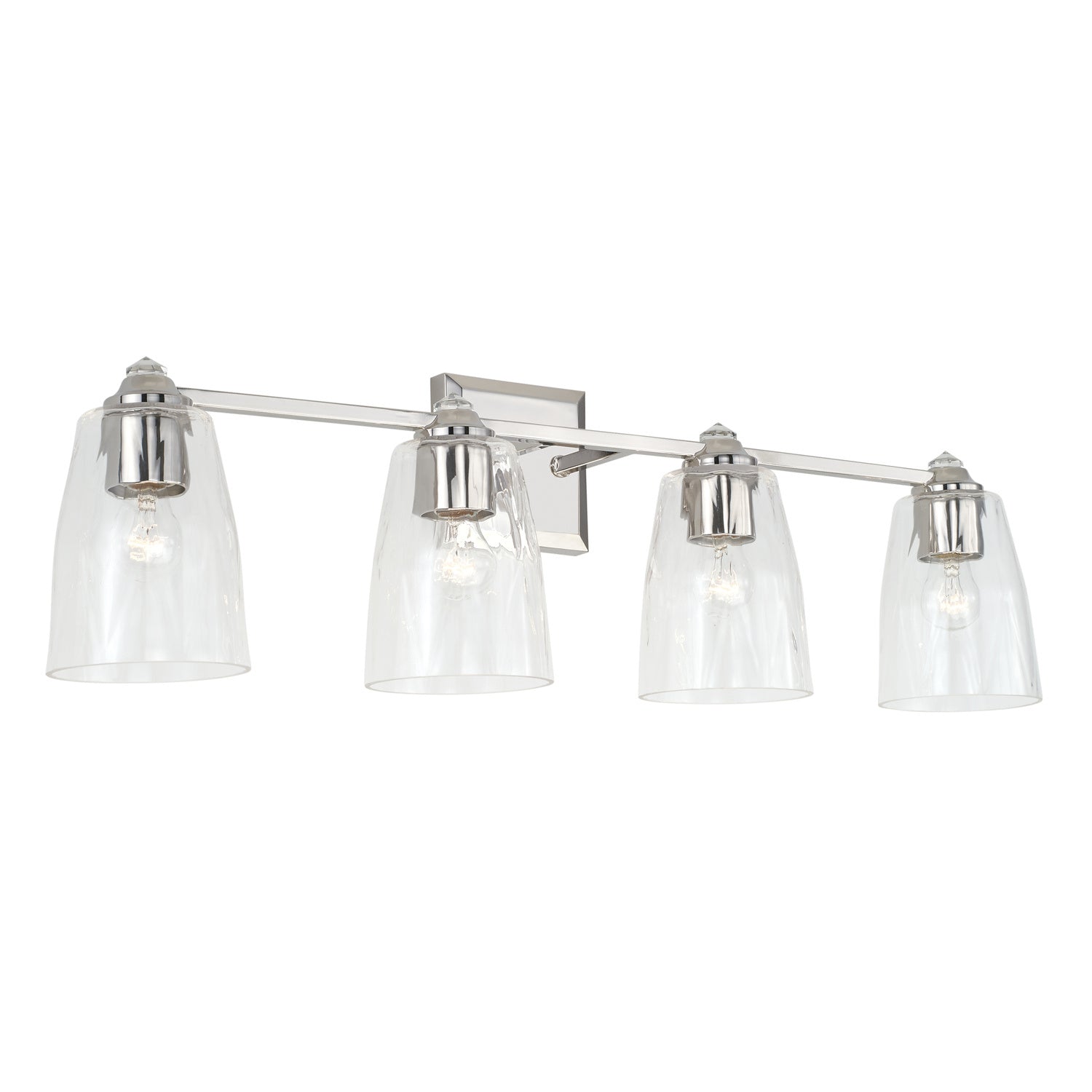 Capital Lighting Four Light Vanity - Modern Bathroom Light Fixture for Mirror, Dressing Table & Makeup Area - Brushed Nickel Finish, Adjustable Height, Easy Installation