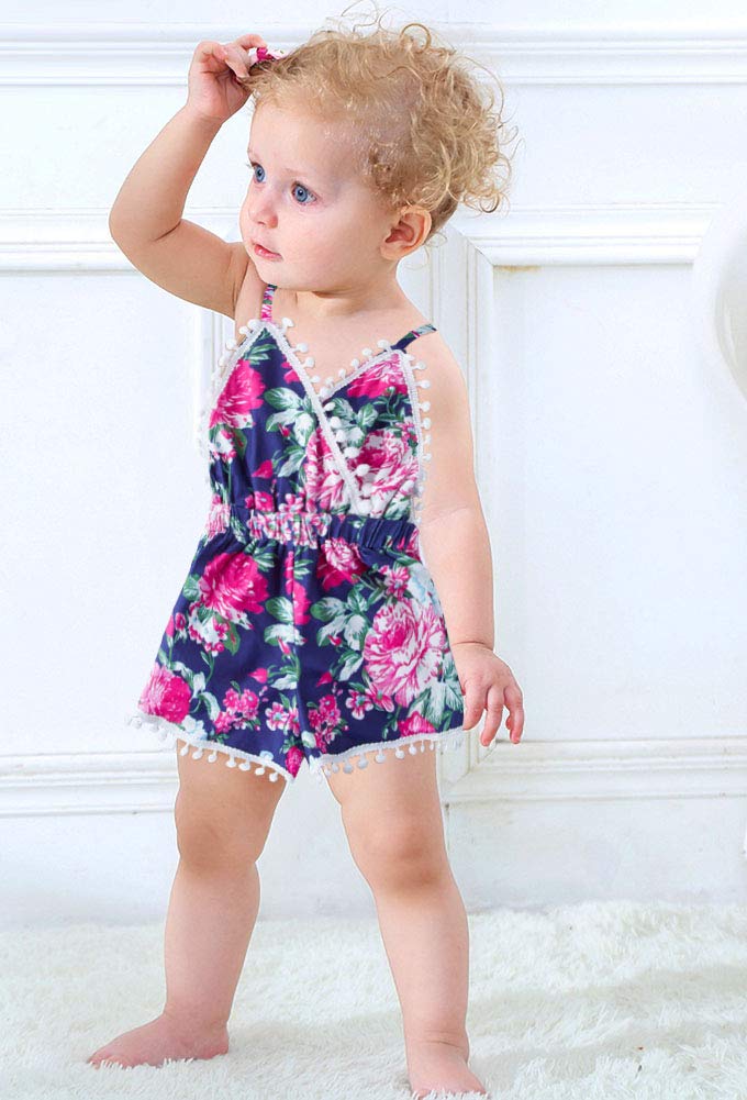 6M-3T Baby Girl Backless Bodysuit Outfit Set - Cute Romper Jumpsuit with Matching Headband for Summer, Photoshoot & Special Occasions