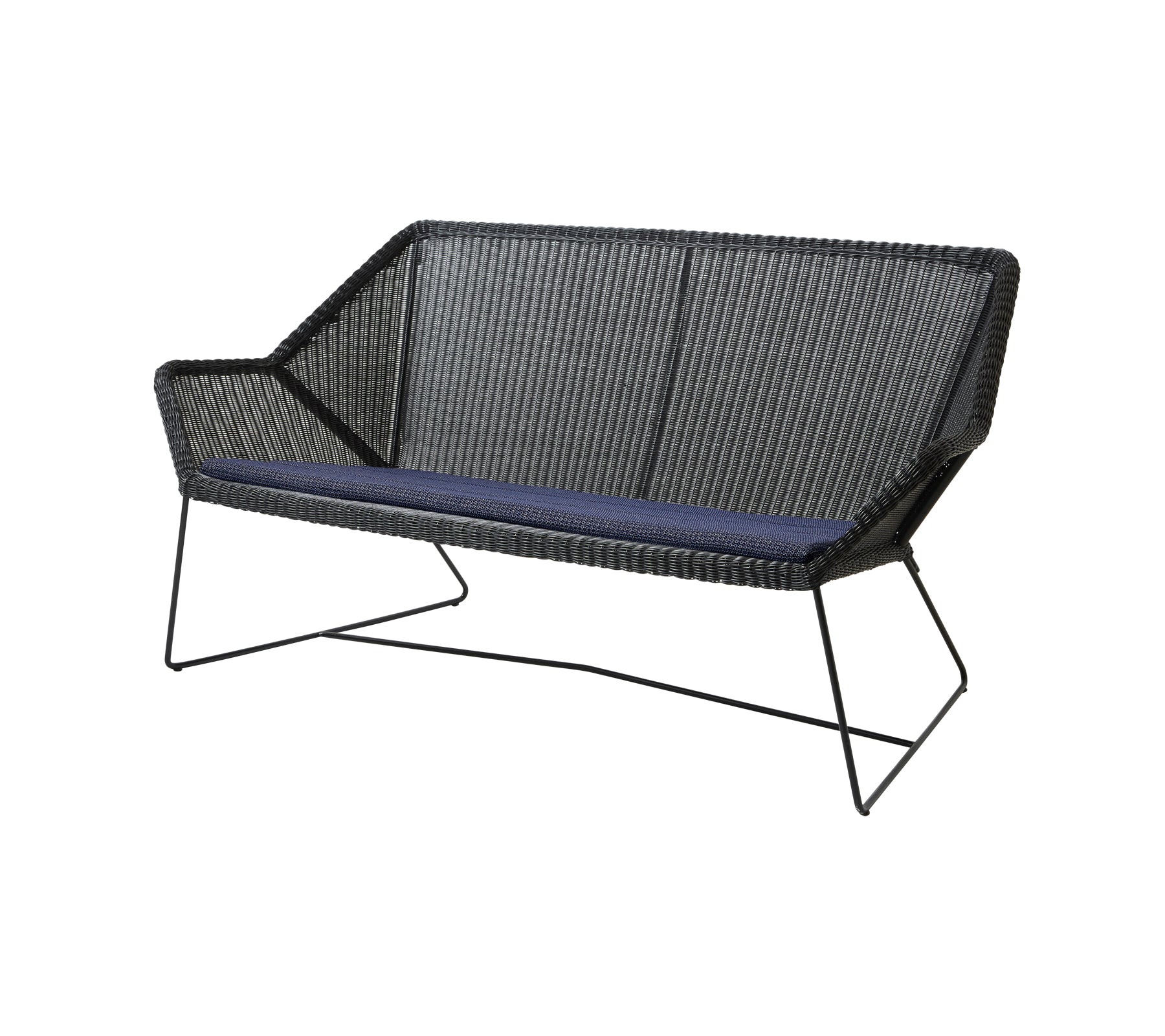 Breeze 2-Seater Outdoor Garden Sofa - Waterproof Wicker Patio Furniture Set for Backyard, Porch & Poolside Relaxation