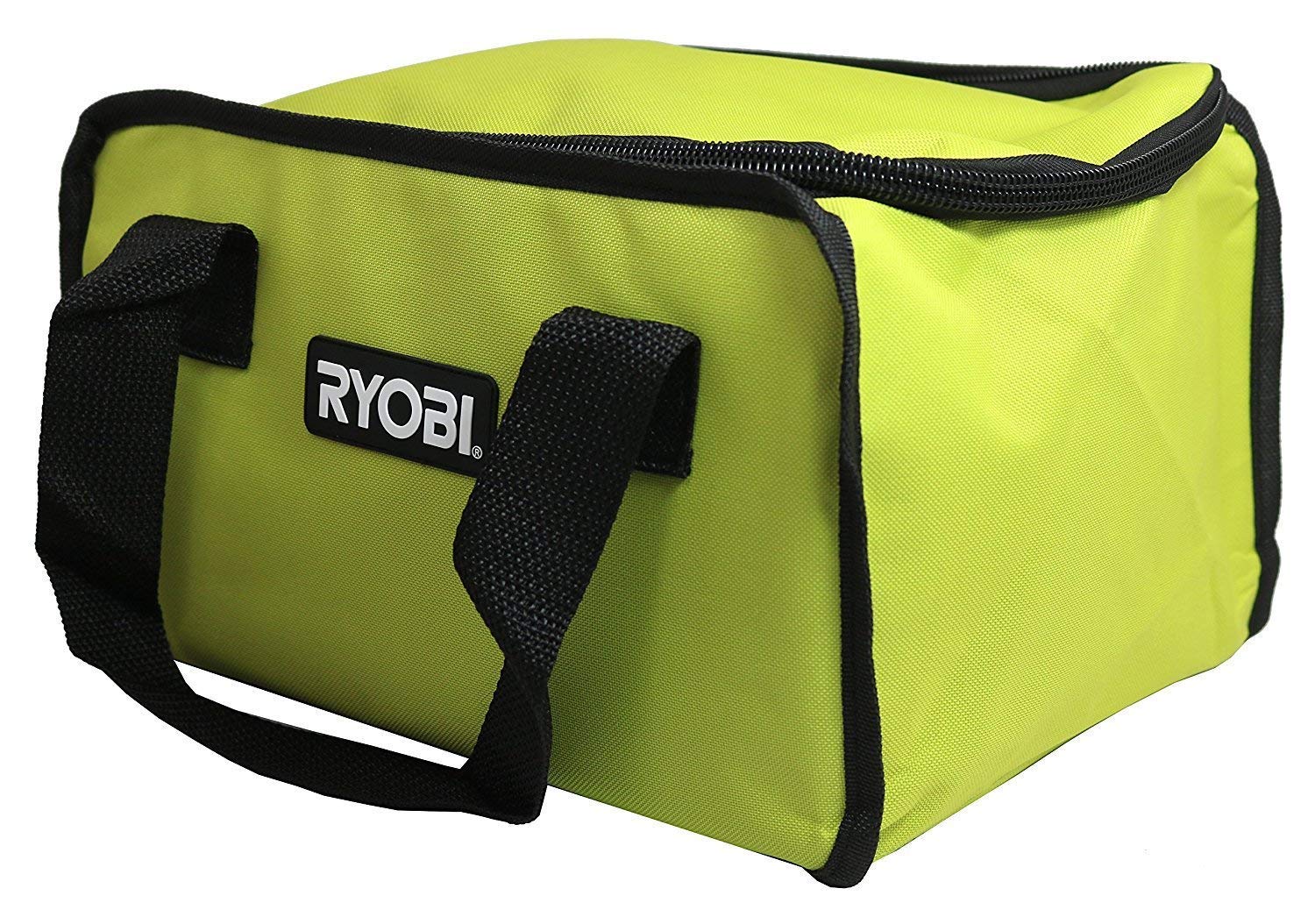 RYOBI P118B 18V Lithium-Ion Battery Charger with Soft-Sided Power Tool Storage Bag - Heavy Duty Cross X Stitching & Zippered Top - Perfect for Cordless Drill, Saw & Power Tool Organization at Home or Job Site