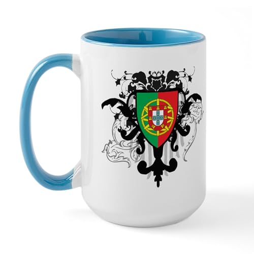 White/Blue Inside - Stylish Portugal Large Mug