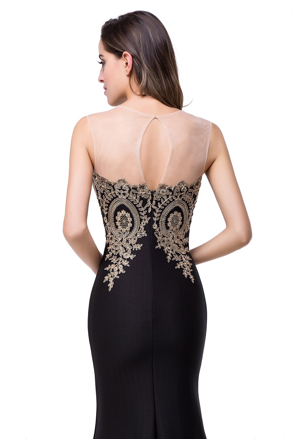 Elegant Women's Lace Applique Mermaid Evening Gown - Formal Prom Dress for Special Occasions | Perfect for Weddings, Galas & Black Tie Events
