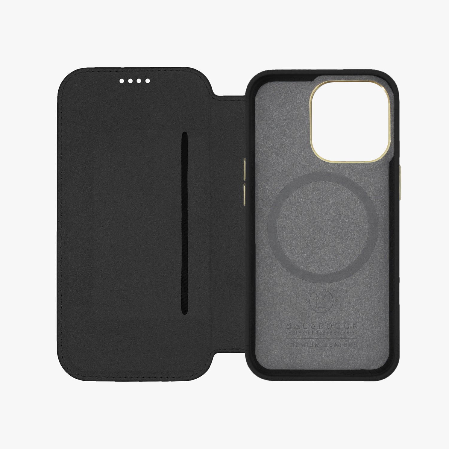 Premium iPhone 16 Pro MagSafe Leather Flip Case - Genuine Hybrid Leather Wallet Cover with Card Slots | Perfect for Business Travel & Daily Protection