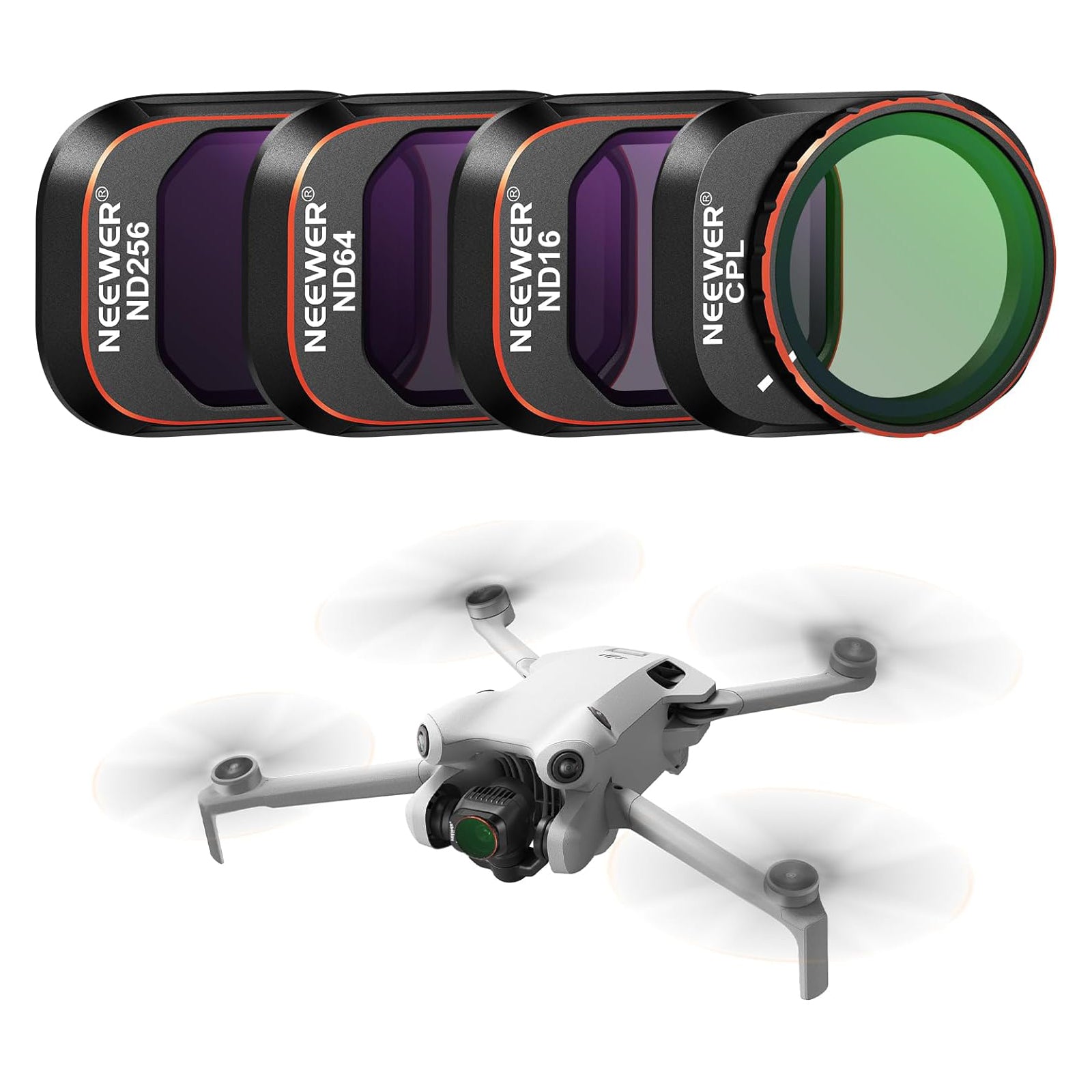 NEEWER 4 Pack ND & CPL Filters Set for DJI Mini 4 Pro - Professional Camera Lens Filters for Aerial Photography, Vlogging & Cinematic Drone Shots