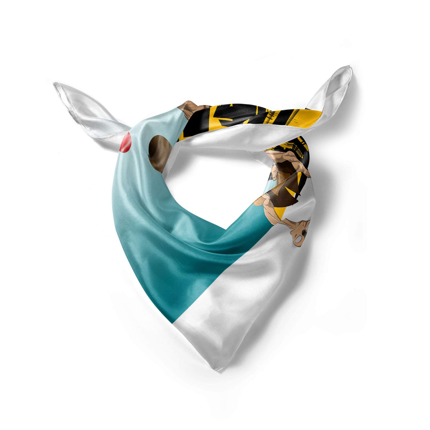 Ambesonne Cartoon Hair Scarf with Alien Planets Galaxy Print - Stylish Head Wrap for Women, Perfect for Cosplay, Themed Parties & Everyday Fashion Accessory