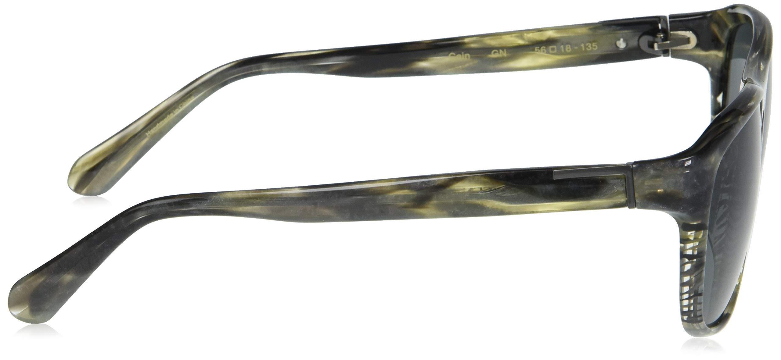 Zac Posen Men's Cain Square Sunglasses - Polarized UV Protection, Classic Aviator Style for Driving, Travel & Outdoor Activities