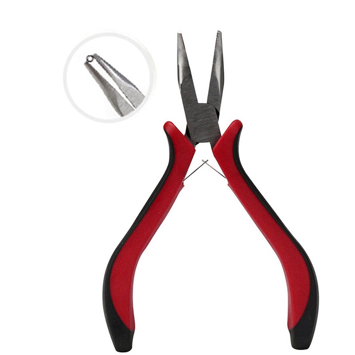 Professional Hair Extension Kit with Pliers, Pulling Hook & 500 Beige Silicone Lined Micro Rings - Essential Tools for Salon Stylists & DIY Hair Extensions at Home
