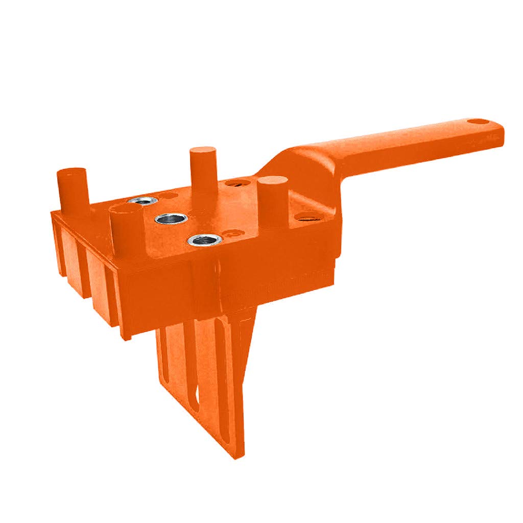 Premium Wood Guide Hole Drill - Handheld Saw Tool for Woodworking & DIY Home Improvement - Orange Press Clamp (One Size) - Perfect for Cabinet Making, Furniture Repair, and Craft Projects