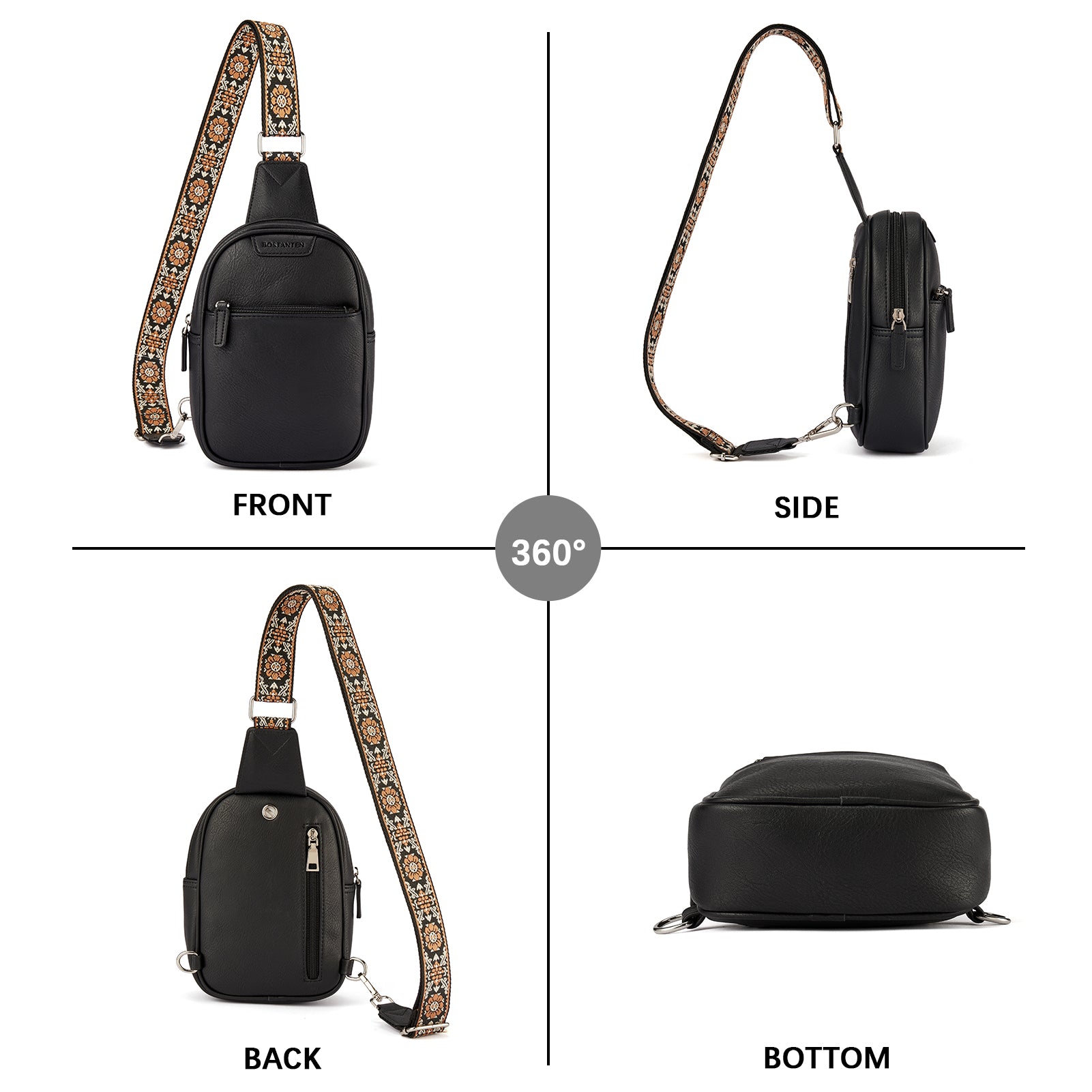 Stylish Aurora Anti-Theft Bohemian Crossbody Bag for Women - Secure & Fashionable Shoulder Strap Purse - Perfect for Travel, Shopping & Daily Use