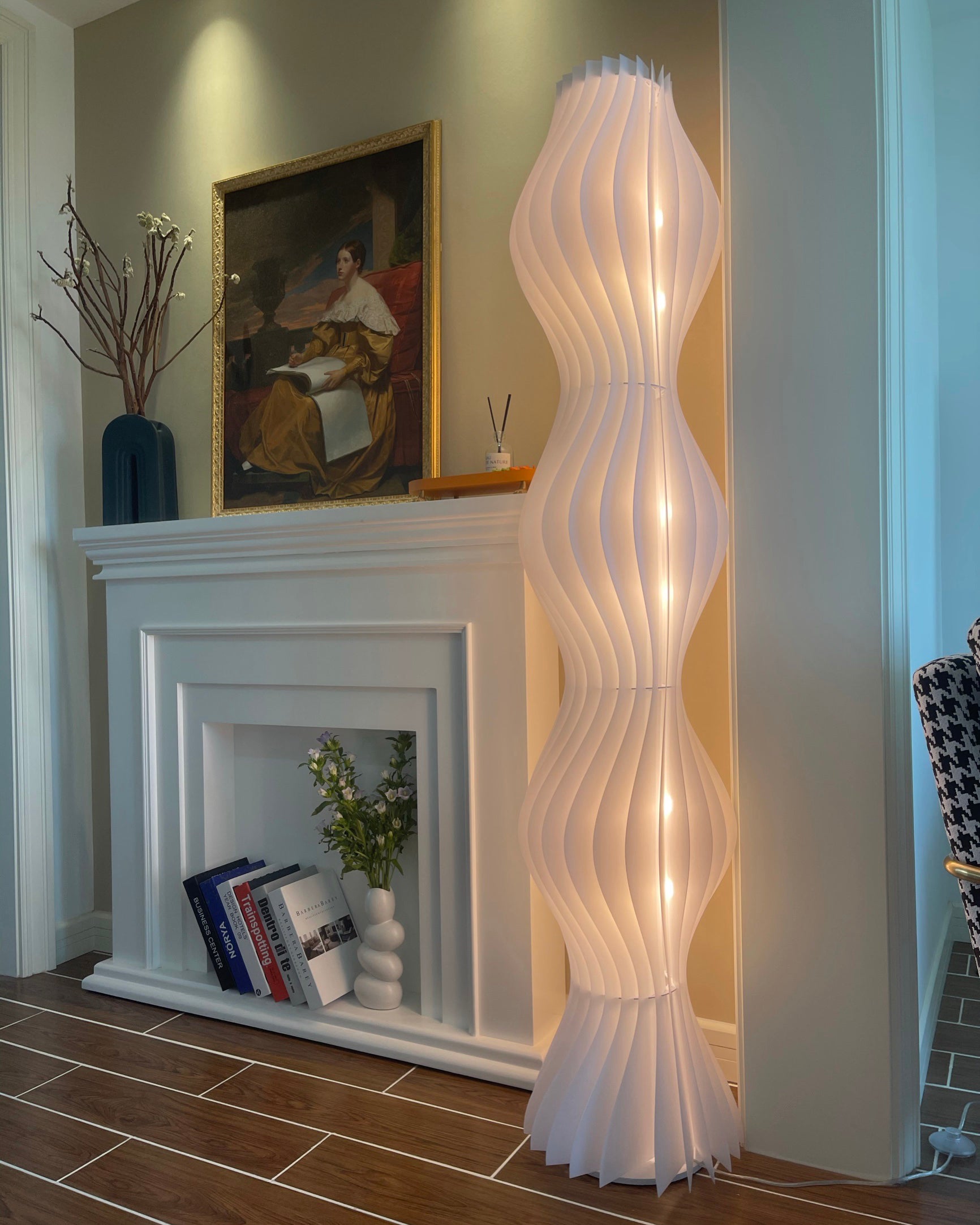 Modern Vapor Floor Lamp - Adjustable LED Standing Light for Living Room, Bedroom & Office - Dimmable Tall Lamp with Remote Control - Perfect for Reading, Relaxing & Ambient Lighting