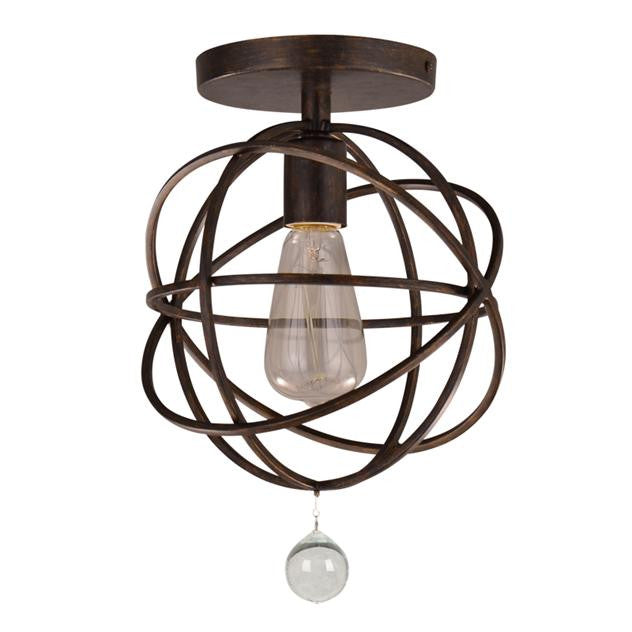 Milly Orb Ceiling Mount Light Fixture - Modern LED Pendant Lighting for Dining Room, Bedroom & Living Room - Dimmable Hanging Chandelier with Adjustable Height