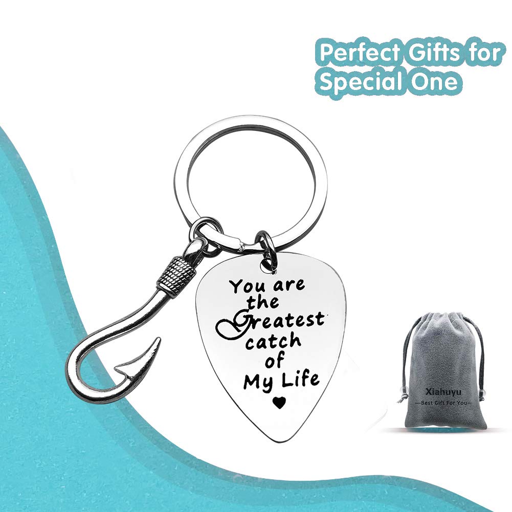 Best Fishing Keychain Gift for Boyfriend, Fiance, Husband - 'You Are the Greatest Catch' - Wedding, Anniversary, Valentine's Day, Christmas & Birthday Present for Men - Perfect for Anglers & Romantic Occasions