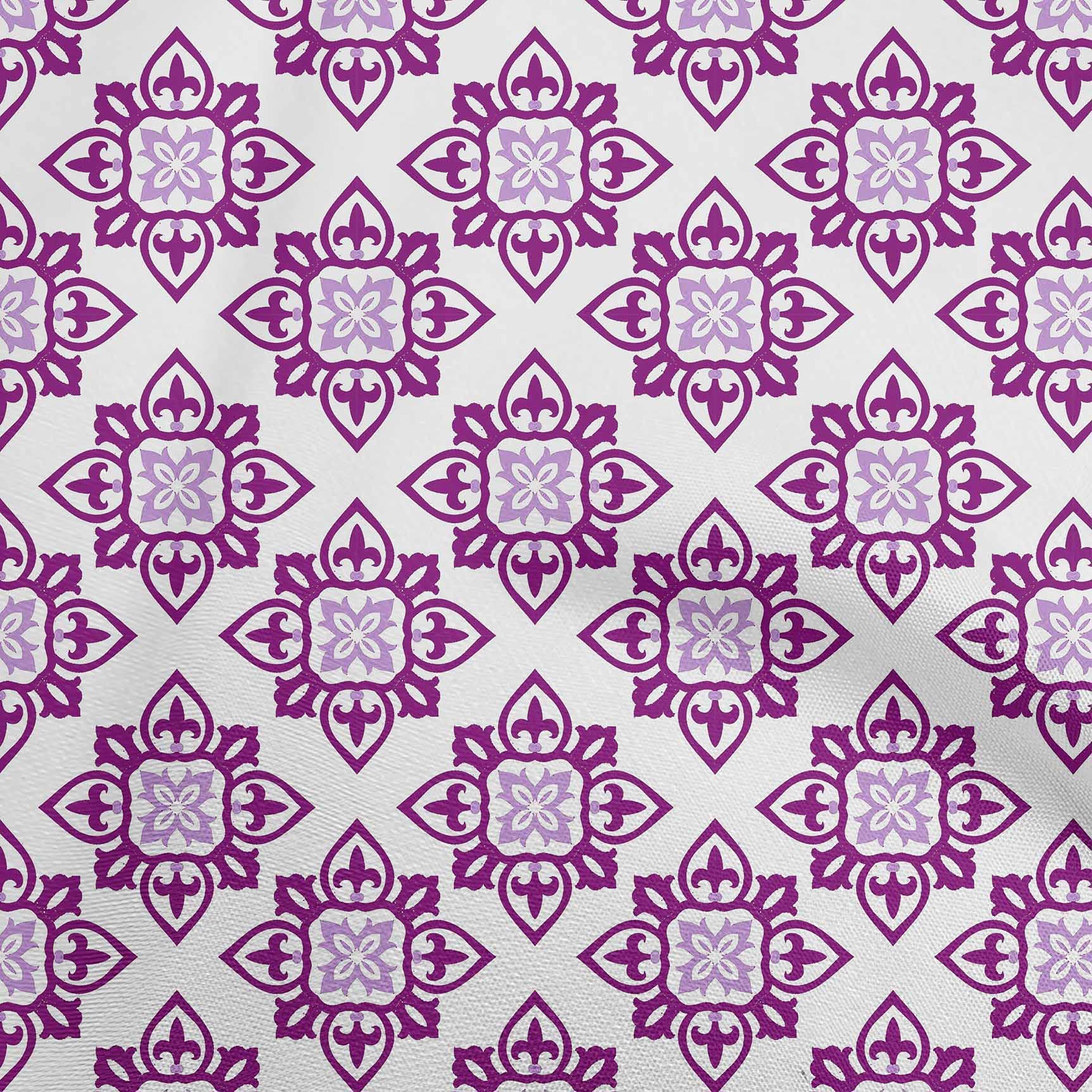 oneOone Velvet Plum Fabric Mosaic - 58 Inch Wide Printed Sewing Material by The Yard for DIY Clothing, Dresses & Home Decor Projects