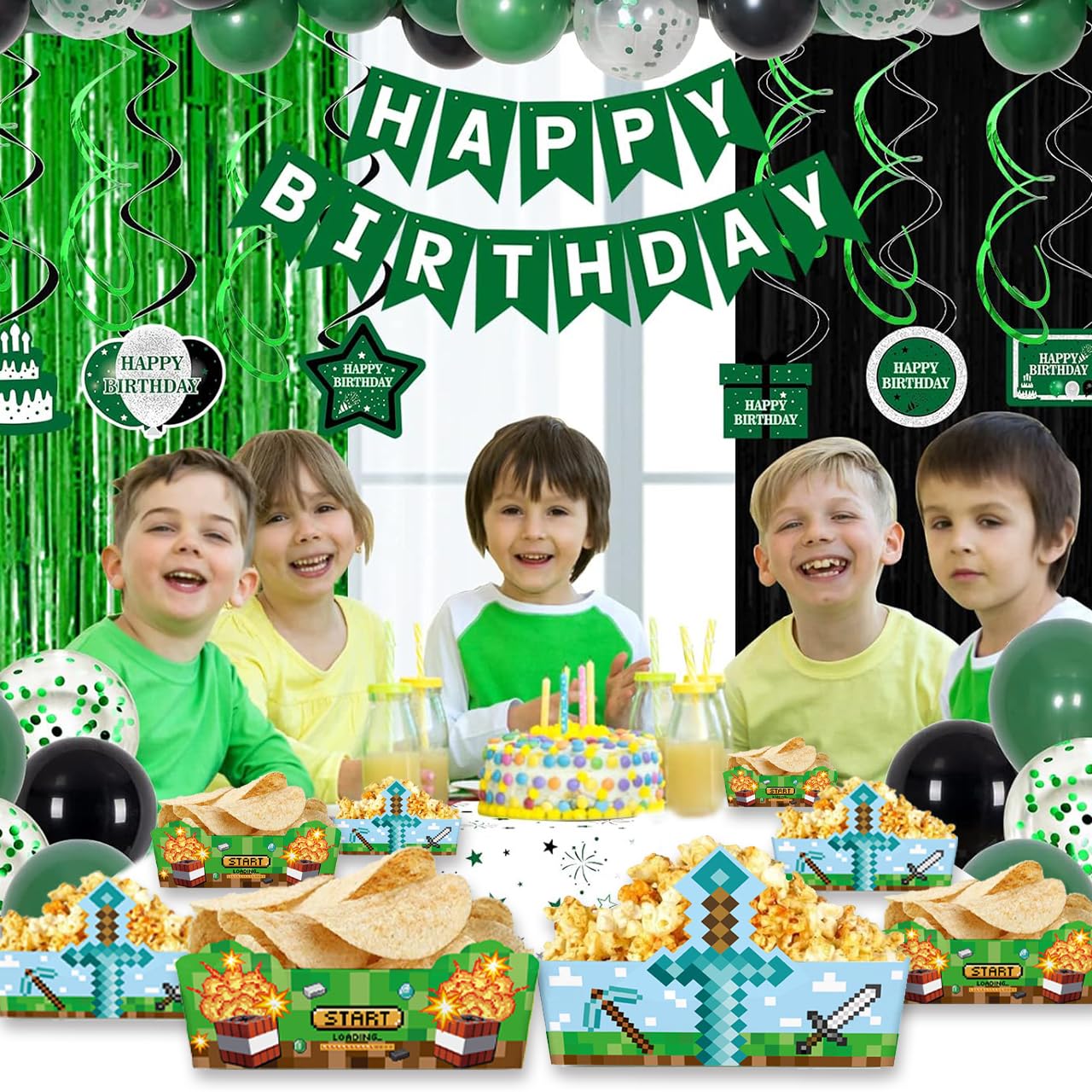24-Pack Game Themed Disposable Paper Food Trays - Colorful Party Plates for Kids Birthday, Baby Shower & Family Gatherings - Perfect for Snacks, Cupcakes and Party Favors