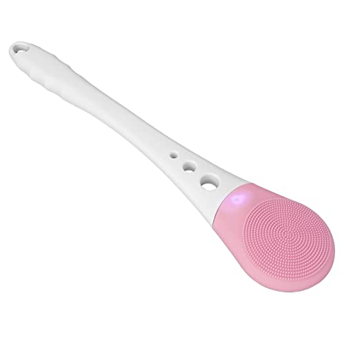 Electric Body Scrub Brush - Waterproof Exfoliating Brush with Soft Silicone Bristles for Deep Cleaning & Massage | Durable, Comfortable & One-Button Operation | Home Spa & Shower Exfoliation (Pink) | Perfect for Dry Brushing, Back Scrubbing & Skin Care Routine