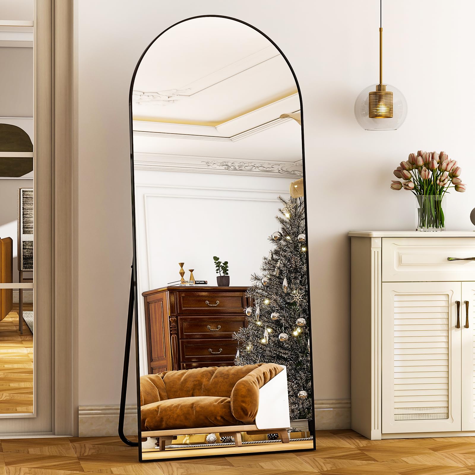 HARRITPURE 28x71 Inch Full Length Mirror with Aluminum Alloy Frame - Large Floor Standing Body Mirror for Bedroom, Living Room, Bathroom - Perfect for Home Decor, Outfit Check & Yoga Practice