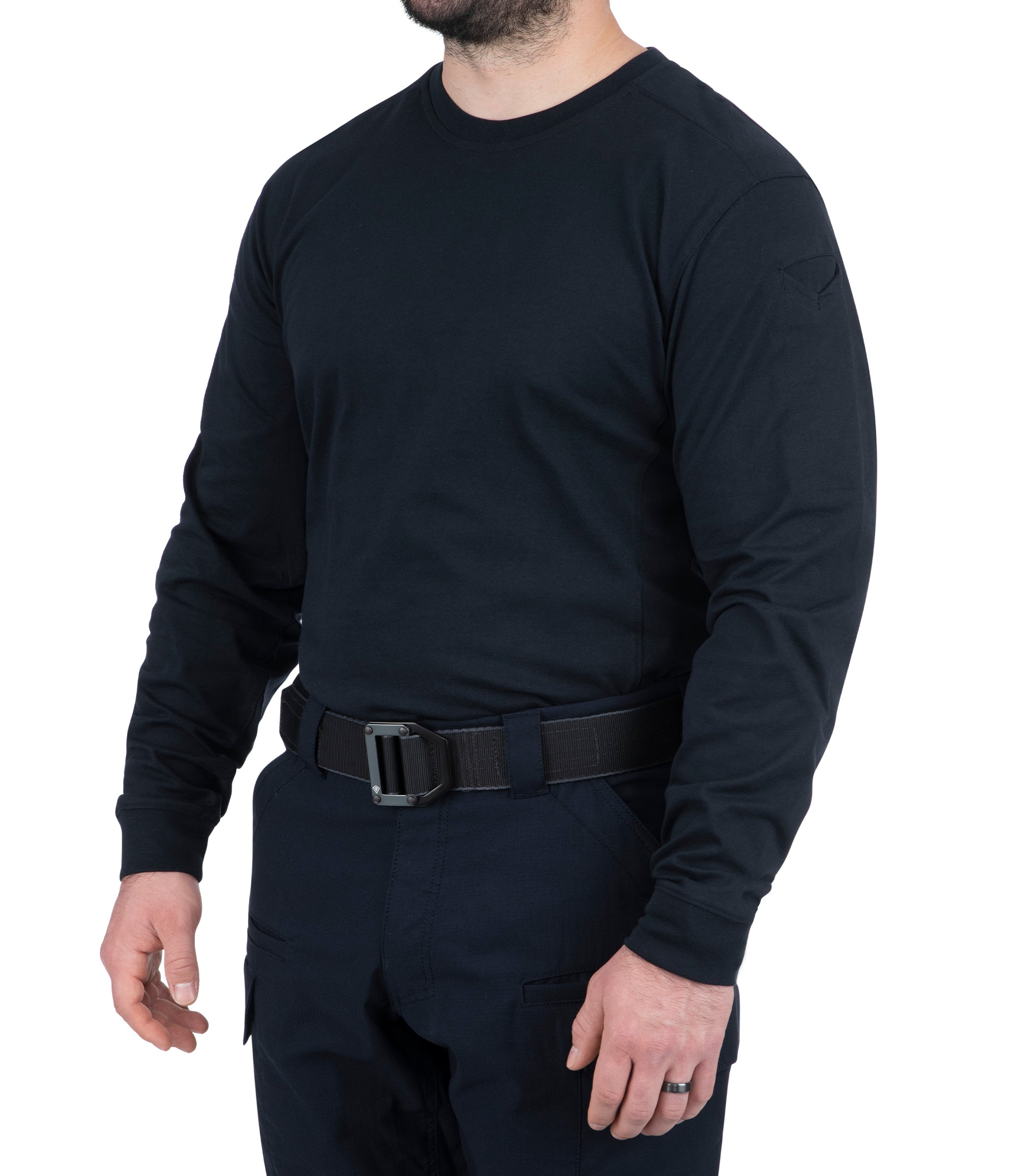 Men's Tactix Series Cotton Long Sleeve T-Shirt with Pen Pocket - Durable Work Shirt for Outdoor Activities, Hiking & Casual Wear
