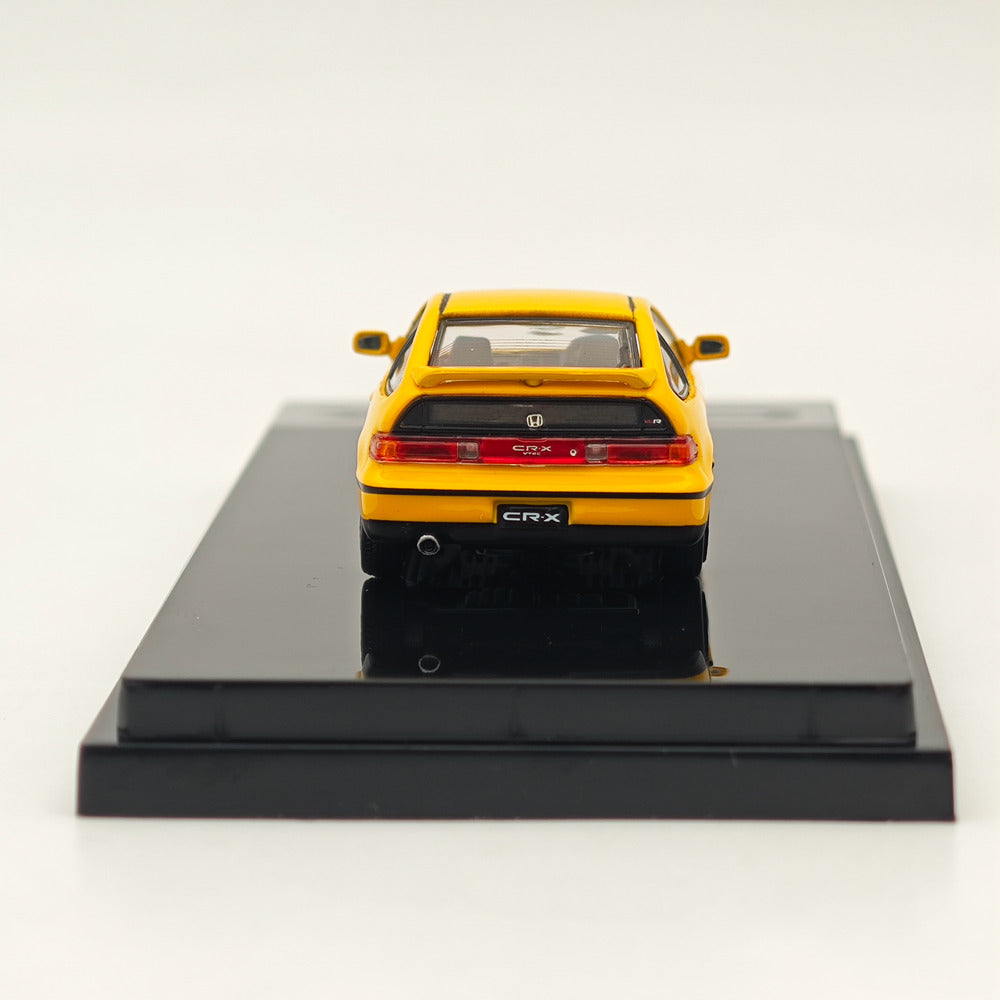 1/64 Scale Hobby Japan Honda CR-X SiR (EF8) JDM Style Yellow Diecast Model Car HJ643005Y - Perfect for Collectors, Display, and Racing Enthusiasts