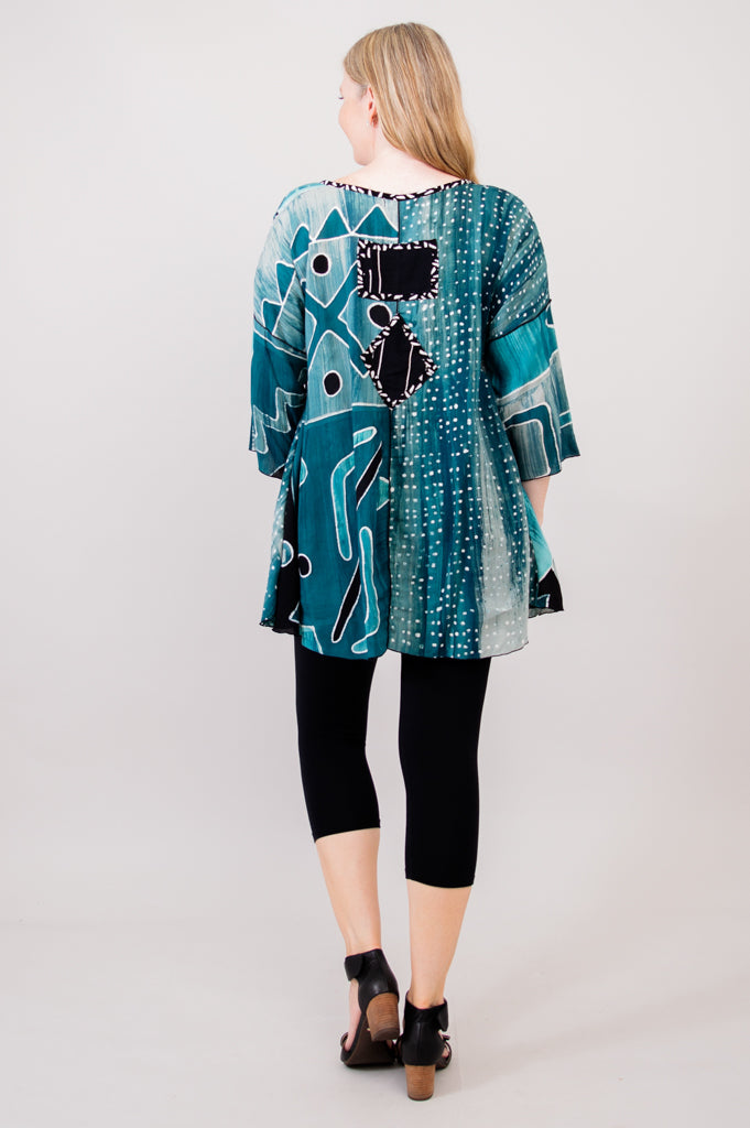 Gayle Top - Stylish Mumbai Abstract Print Blouse for Women | Perfect for Casual Outings, Parties & Festive Occasions