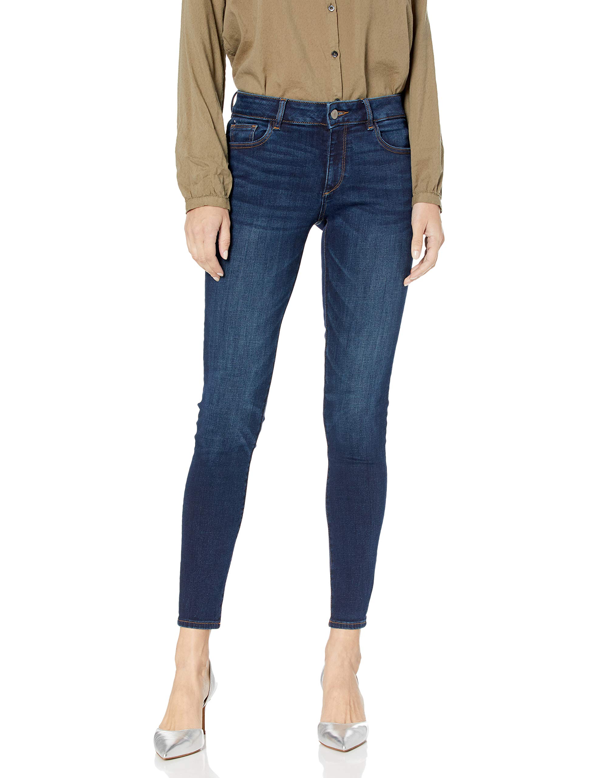DL1961 Women's Emma Instasculpt Low Rise Skinny Fit Jeans - Stretchy Slimming Denim Pants for Everyday Wear & Night Out