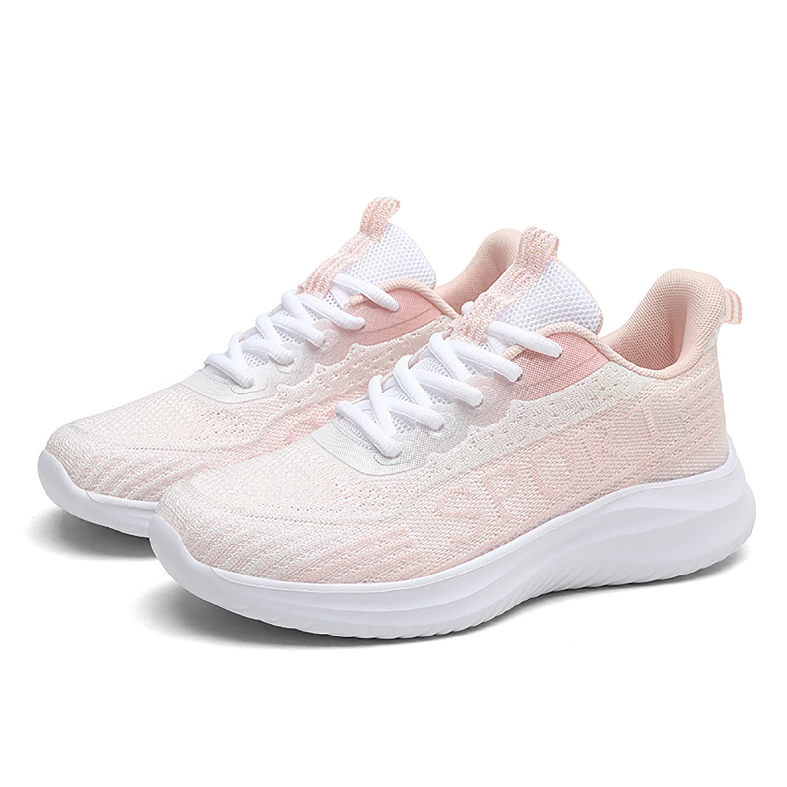 Women's Breathable Mesh Sneakers - Lightweight Casual Walking Shoes for Outdoor, Gym & Travel - Water-Resistant Comfort Socks (Pink, Size 6.5) | Perfect for Running, Hiking & Daily Wear