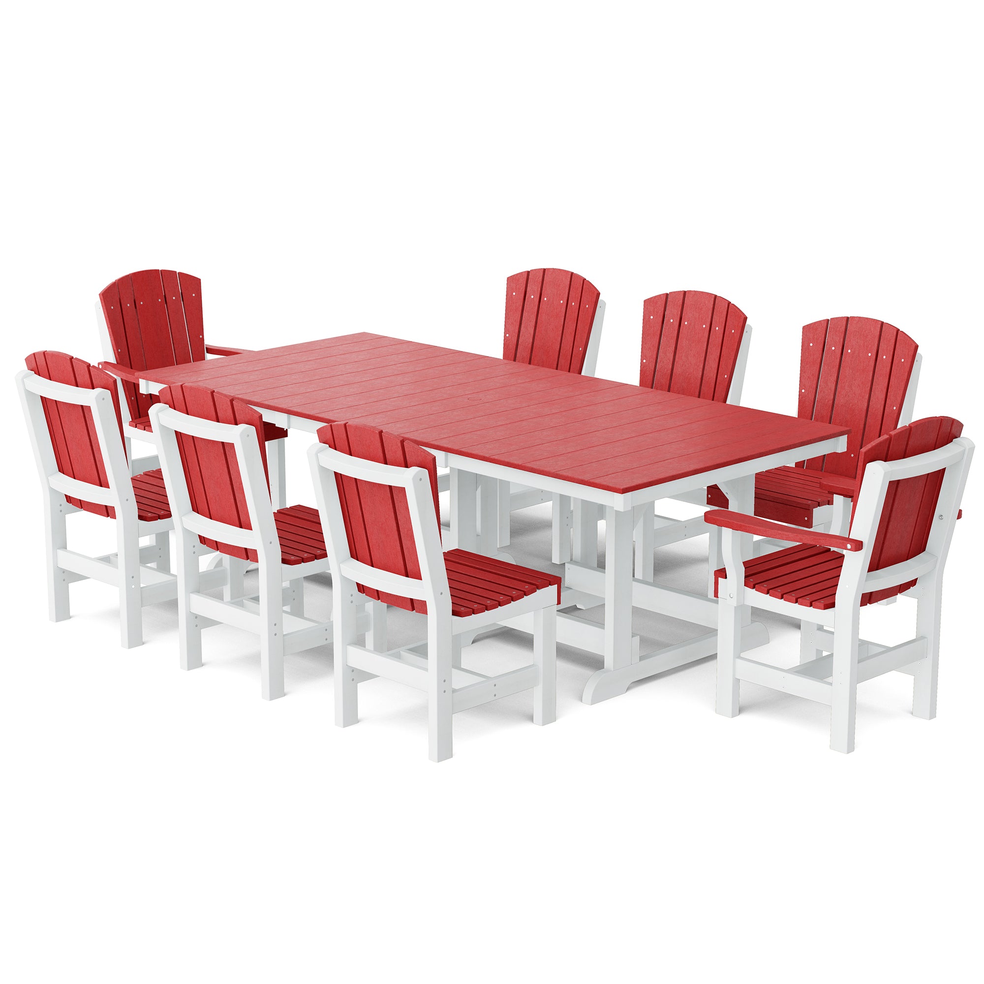 Heritage 9-Piece 44x94 Inch Dining Table Set - Perfect for Family Gatherings, Dinner Parties & Formal Dining Rooms