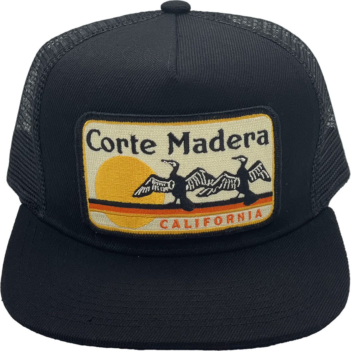 Corte Madera Trucker Hat for Men & Women - Vintage Distressed Baseball Cap with Adjustable Snapback - Perfect for Outdoor, Casual, and Streetwear Fashion