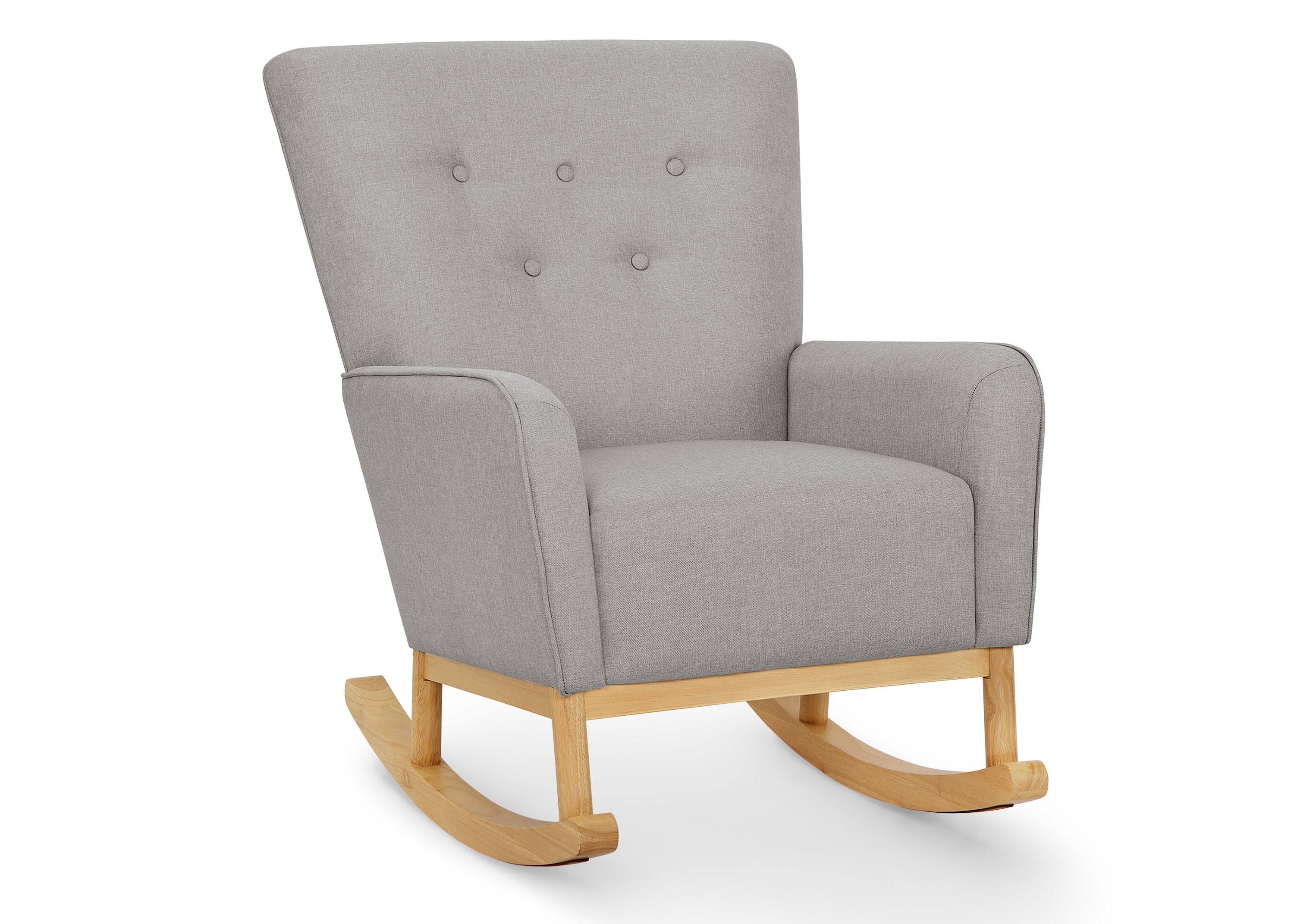 Premium Colby Rocking Chair - Solid Wood Rocker with Padded Seat & Backrest - Perfect for Nursery, Living Room, or Porch Relaxation