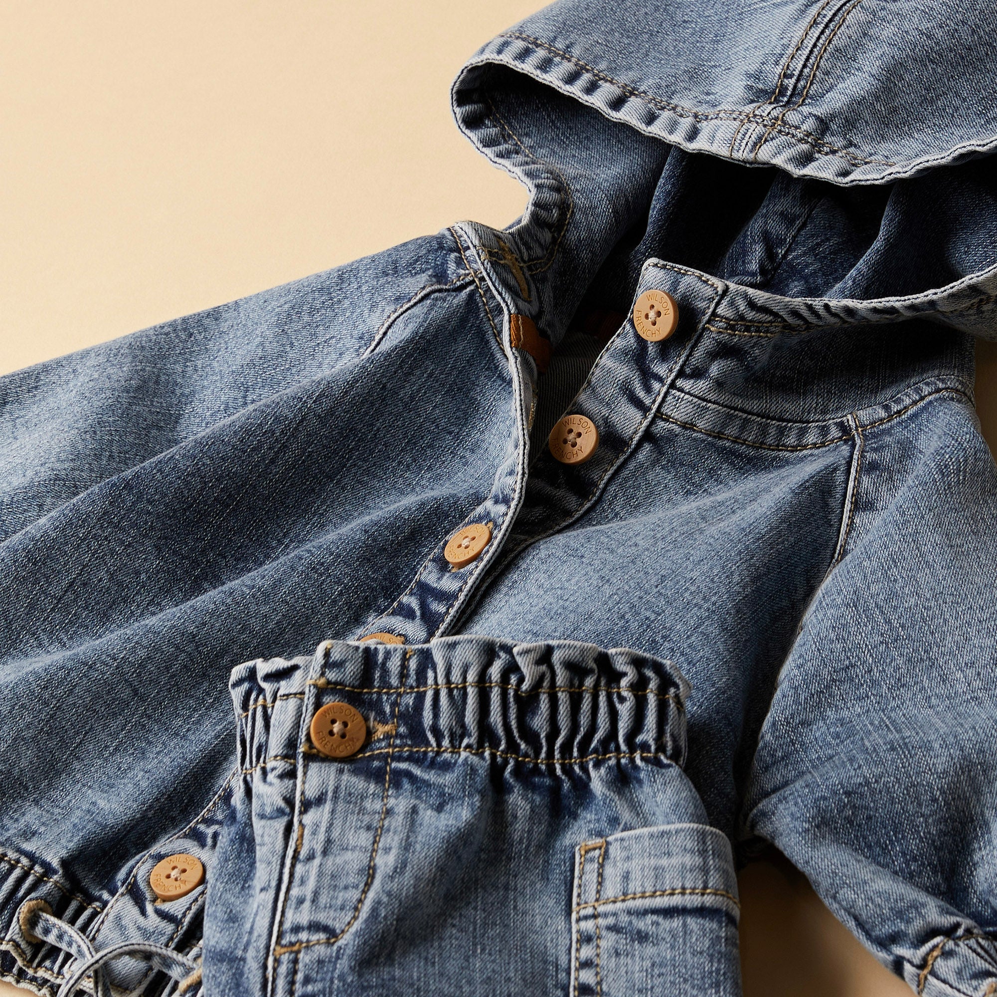 Organic Denim Jacket for Women & Men - Eco-Friendly Cotton Vintage Style Jacket - Casual Outerwear for Spring, Fall & Everyday Wear