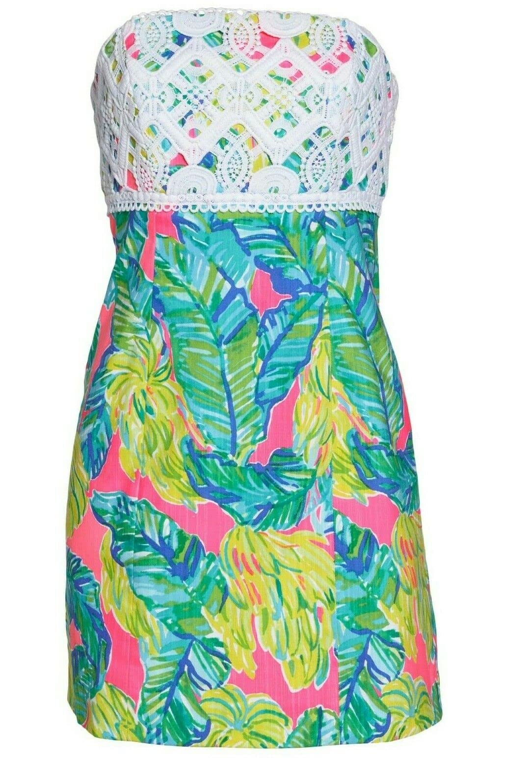 Lilly Pulitzer Brynn Pink Sunset Local Flavor Dress for Women, Size 2 - Perfect for Summer Parties, Beach Vacations & Casual Outings