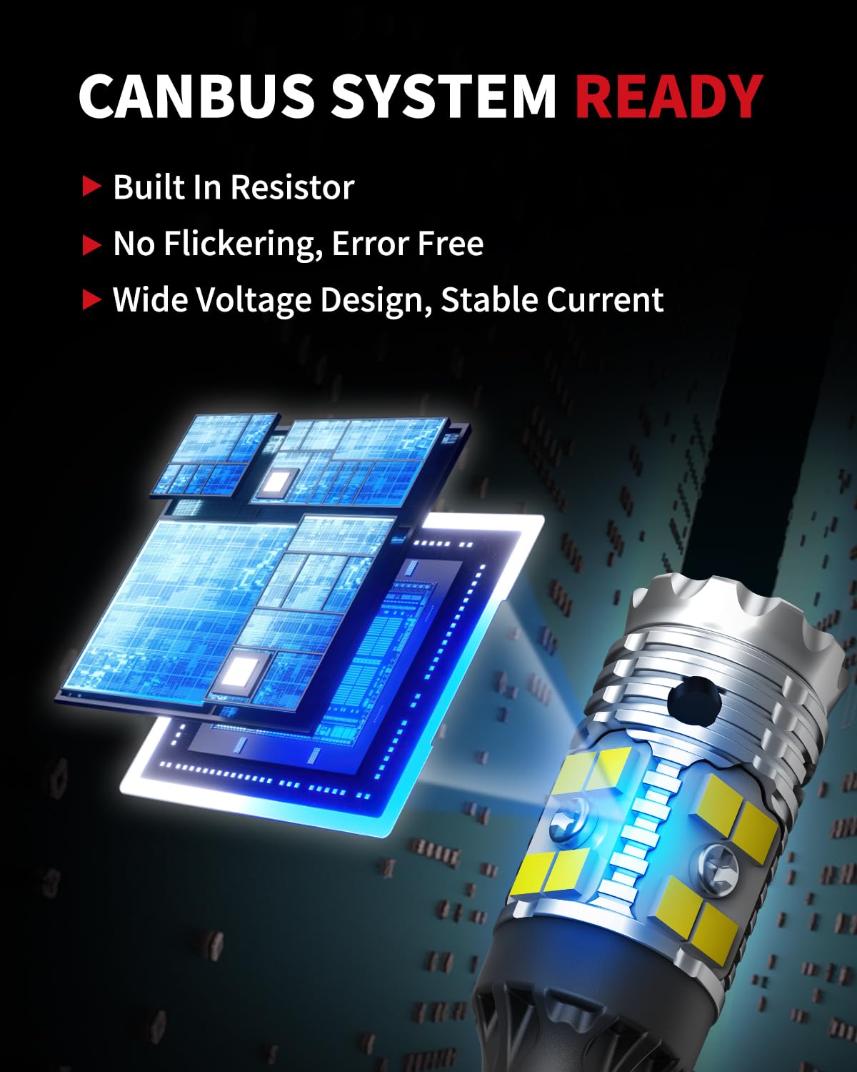 LASFIT 921 LED Bulb Reverse Lights - CANBUS Error Free 6000K Xenon White - Compatible with 912 T15 W16W 906 904 916 - Perfect for Car Back Up & Reversing Safety (Pack of 2) - Ideal for Night Driving & Parking Assistance