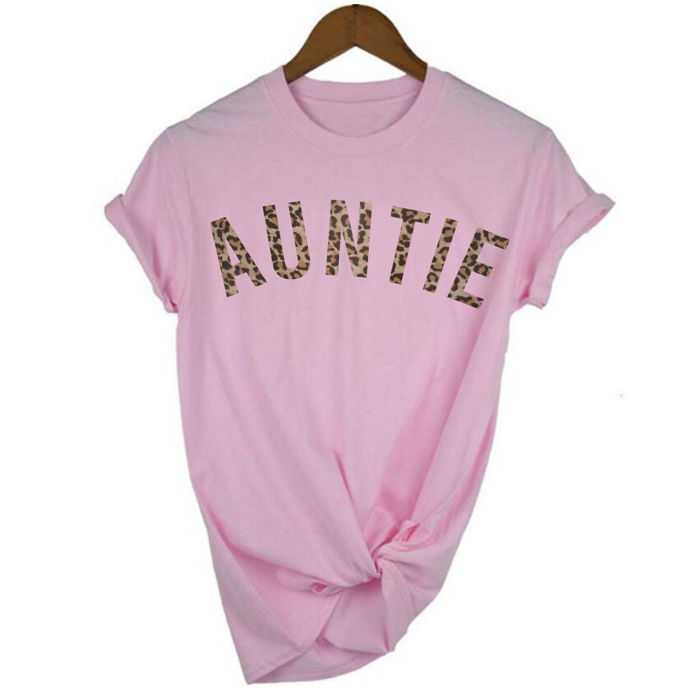 Trendy Auntie Leopard Print T-Shirt 00 (MRK X) - Comfortable Cotton Tee for Casual Wear, Street Style & Everyday Fashion