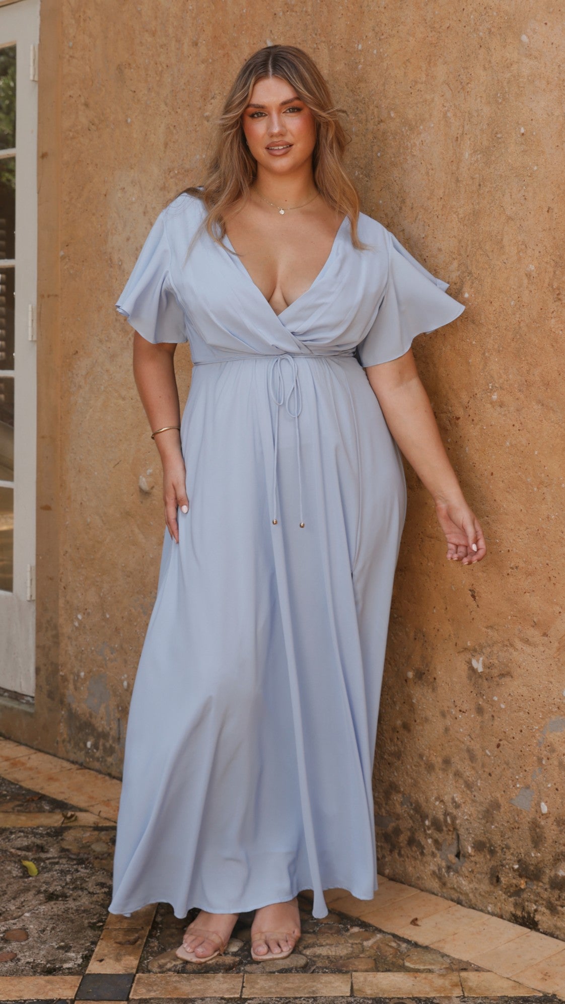 Charlize Maxi Dress for Women - Flowy Long Summer Dress in Blue | Perfect for Beach, Vacation & Casual Outings