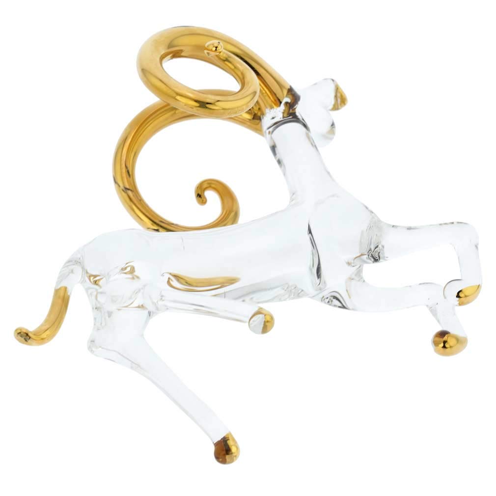 Authentic Murano Glass Aries Zodiac Sign from Venice - Handcrafted Italian Art Glass for Home Decor, Gifts & Astrology Enthusiasts