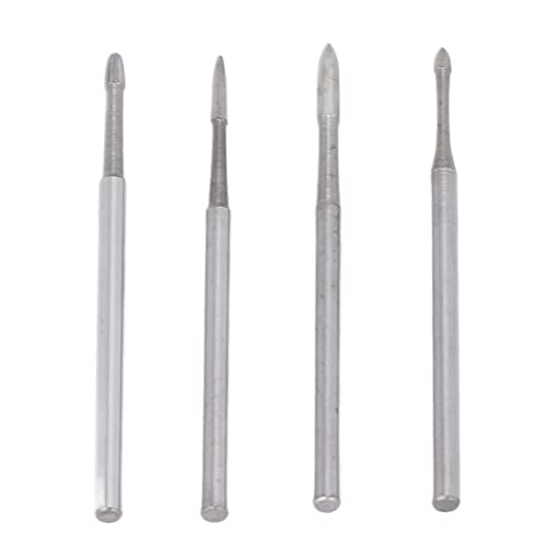 4Pcs Professional Nail Drill Bit Set - 3/32 inch Tungsten Carbide & Diamond Bits for Electric Nail Files - Perfect for Manicures, Pedicures & Nail Art at Home or Salon