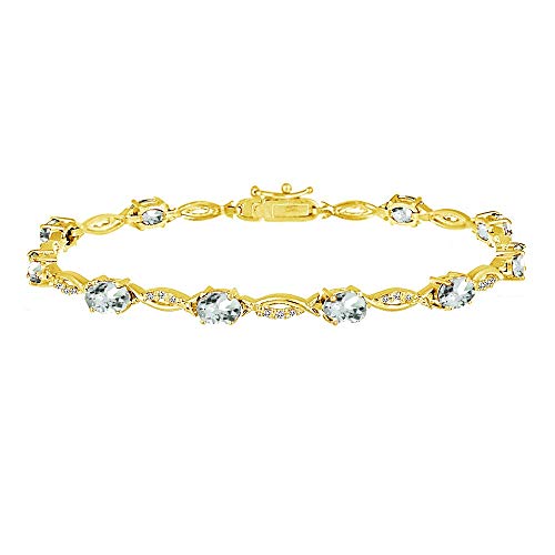 Aquamarine - Yellow Gold Flash