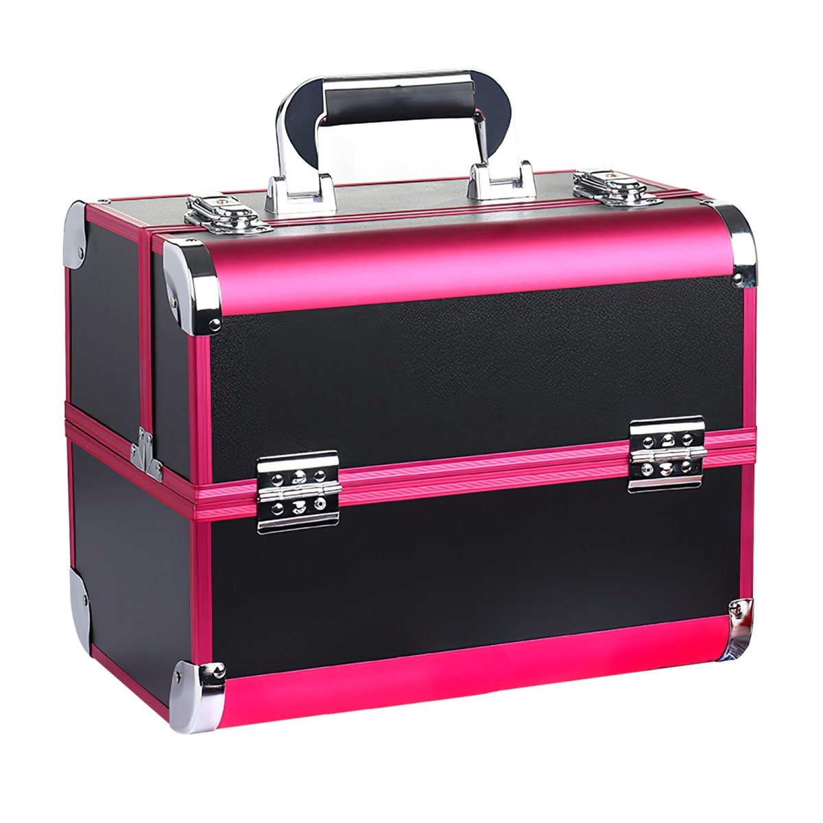 12.6 Inch Aluminum Makeup Case - Professional Cosmetic Organizer for Travel & Home Storage | Durable Makeup Train Case for Artists & Beauty Enthusiasts