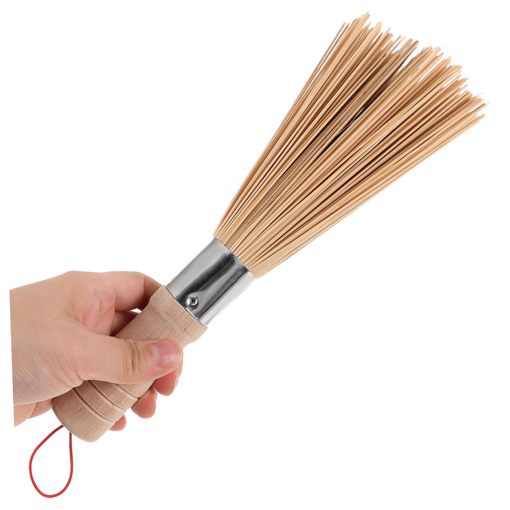 Bamboo Wok Brush Set - 2pcs Kitchen Cleaning Tools for Nonstick Pans