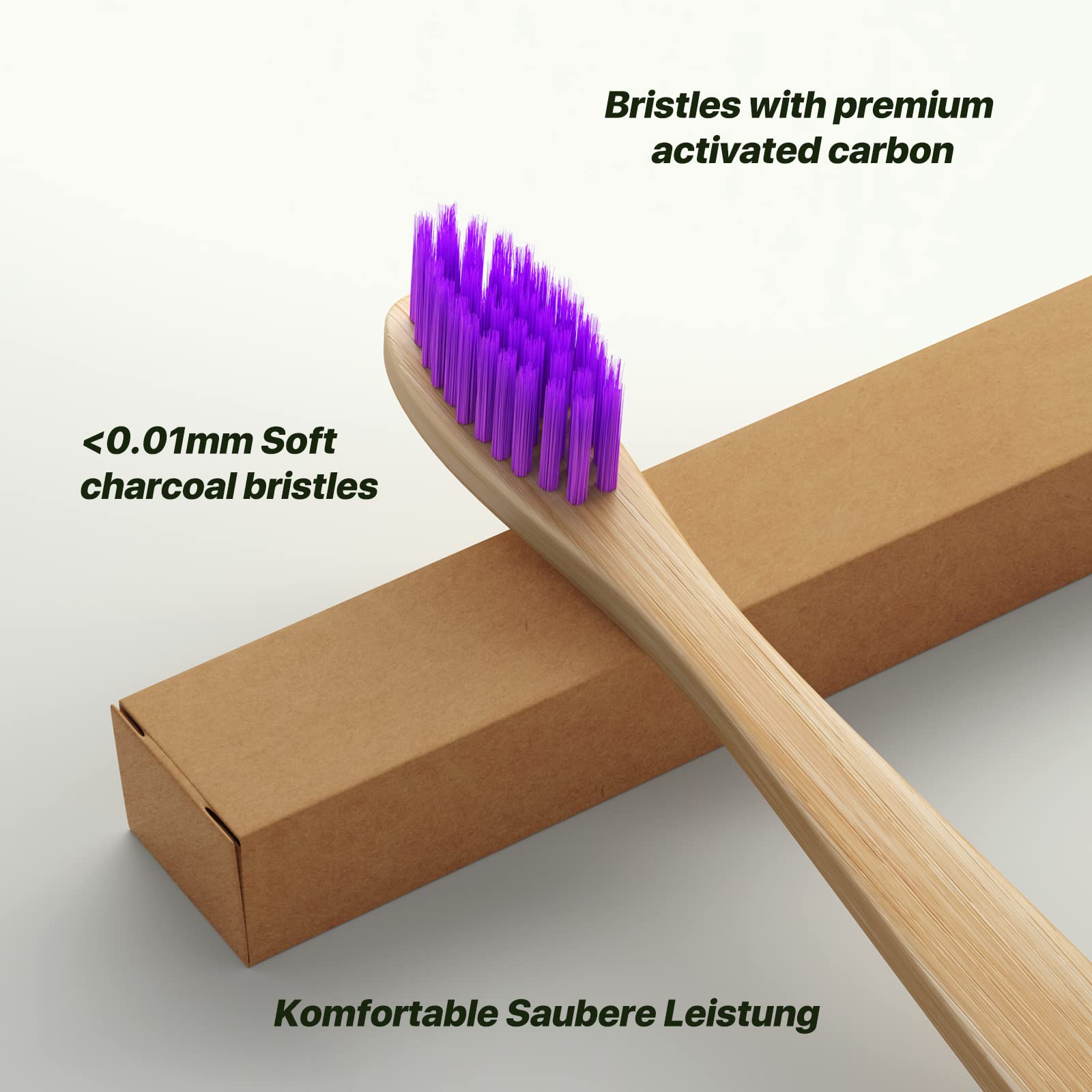 10 Color Kids Bamboo Toothbrushes | BPA-Free Soft Bristles Wooden Toothbrushes | Eco-Friendly Biodegradable & Compostable Charcoal Toothbrushes - Family Pack of 12 | Perfect for Travel, School & Sustainable Oral Care