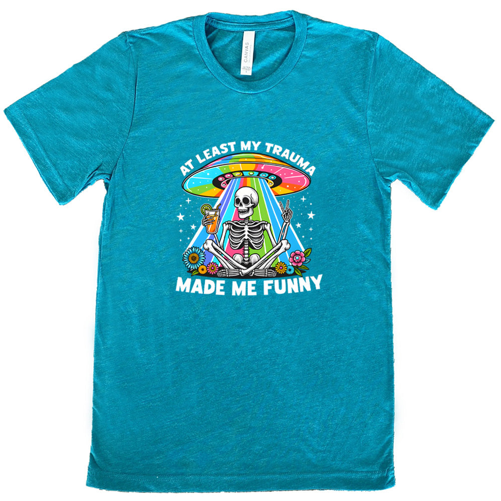 Funny Trauma Humor T-Shirt - Unisex Comfort Fit Cotton Tee for Mental Health Awareness & Comedy Lovers - Perfect for Therapy Sessions, Stand-Up Shows & Casual Wear