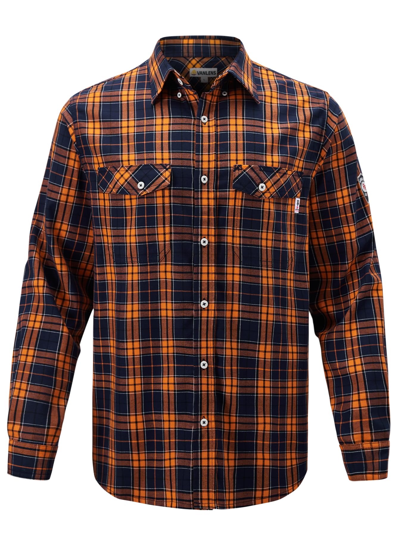 FR Shirts for Men - 6.5oz Lightweight Flame Resistant Welding Shirt - CAT2/NFPA2112 Certified - Perfect for Welding, Construction & Industrial Work Safety