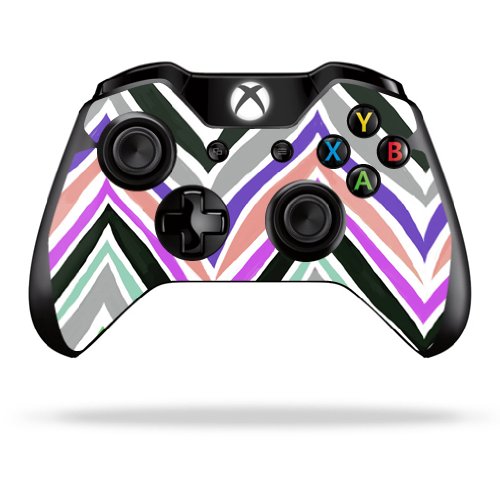 MightySkins Vinyl Wrap Cover for Microsoft Xbox One & One S Controller - Colorful Chevron Design | Protective, Durable Skin | Easy to Apply & Remove | Made in USA | Perfect for Gaming, Customization & Protection