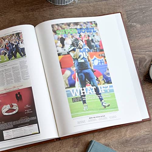 Personalized Football History Book - Custom Sports Fan Gift with Free Gold Foil Name Embossing - NFL History Through Newspaper Archives - Perfect for Football Enthusiasts, Anniversary Gifts & Man Cave Decor