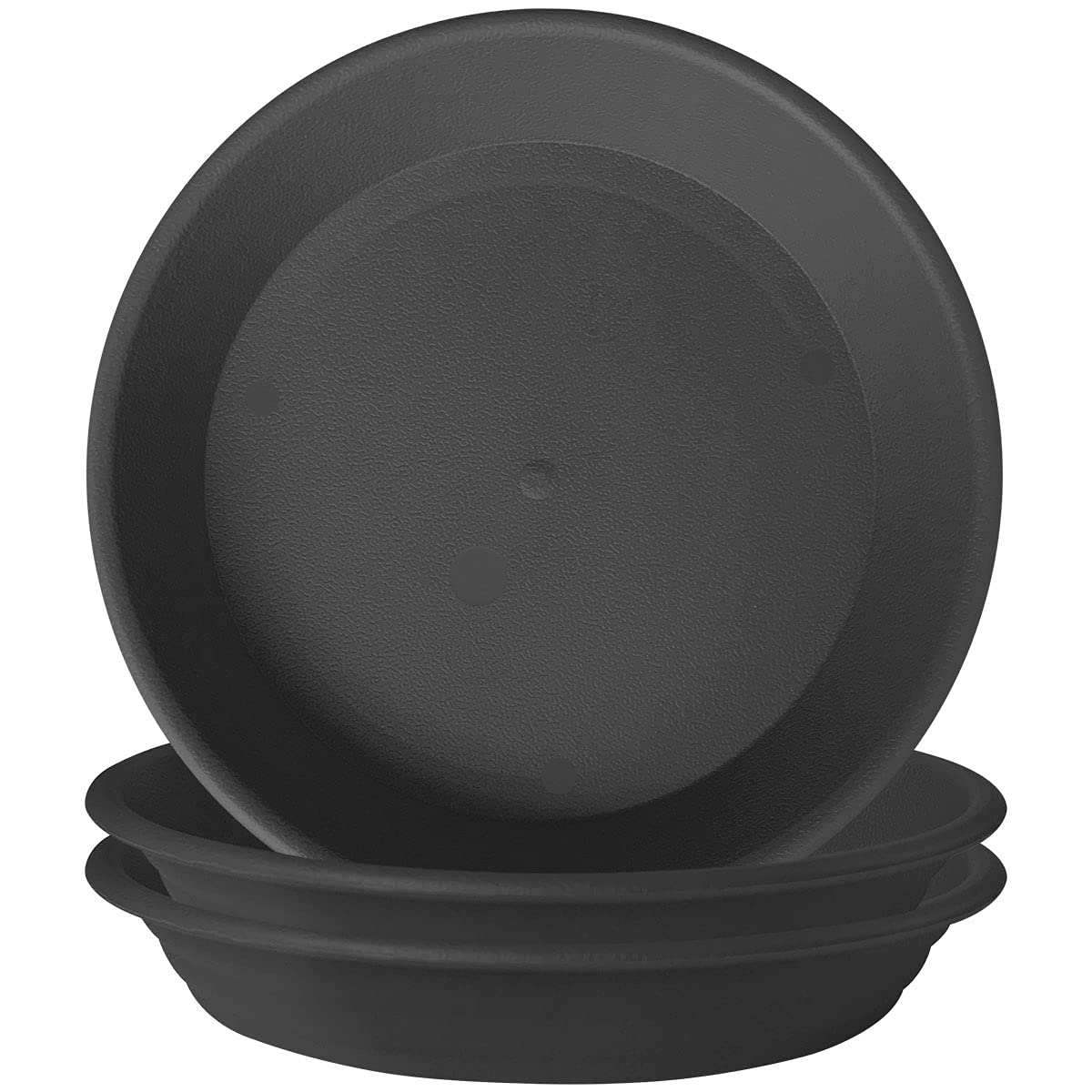 GREGICH Plastic Plant Saucer Set (6, 8, 10, 12, 14 Inch) - Pack of 3 Thick Drip Trays for Indoor & Outdoor Flower Pots | Perfect for Balcony Gardens, Patio Planters, and Houseplant Drainage Protection