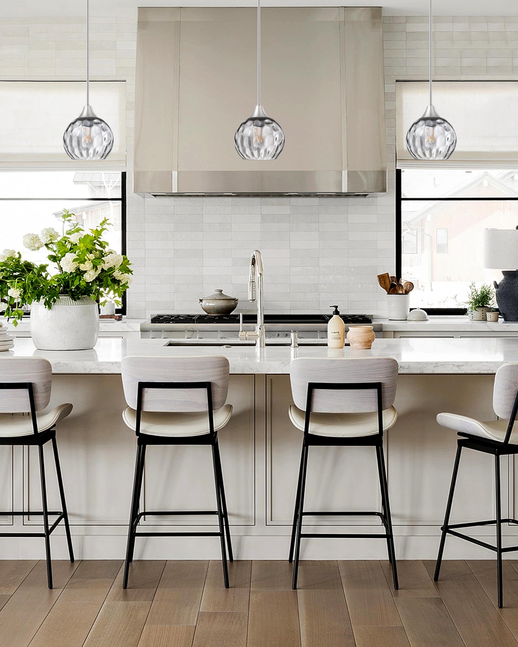3 Pack Modern Farmhouse Pendant Lights - 6.3