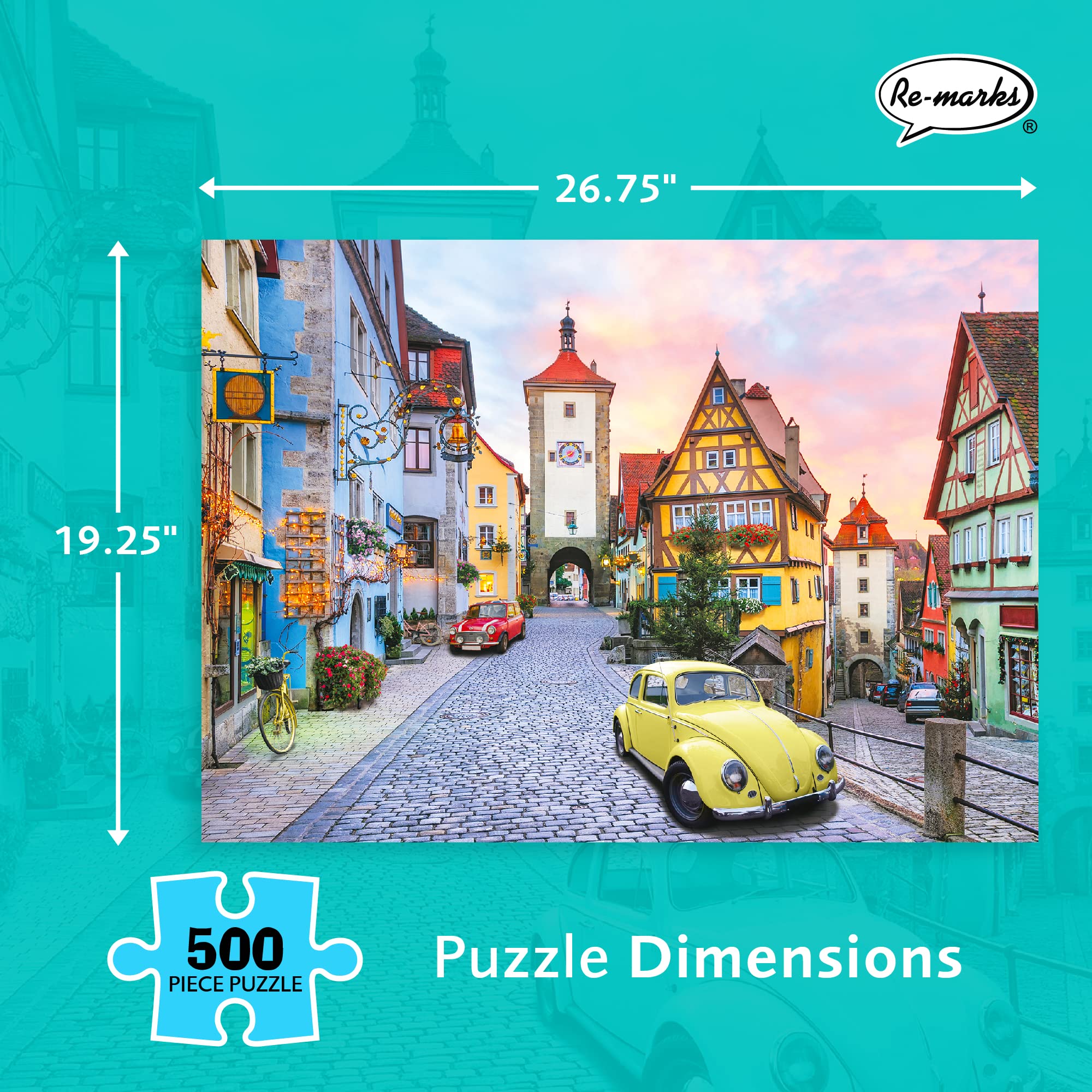 Re-marks Bavaria 500-Piece Jigsaw Puzzle - Large Pieces for Adults & Kids - Perfect for Family Game Night & Relaxation